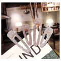 INS fashionable rhinestone letter hair clip rhinestone hair pin fancy crystal hair pins